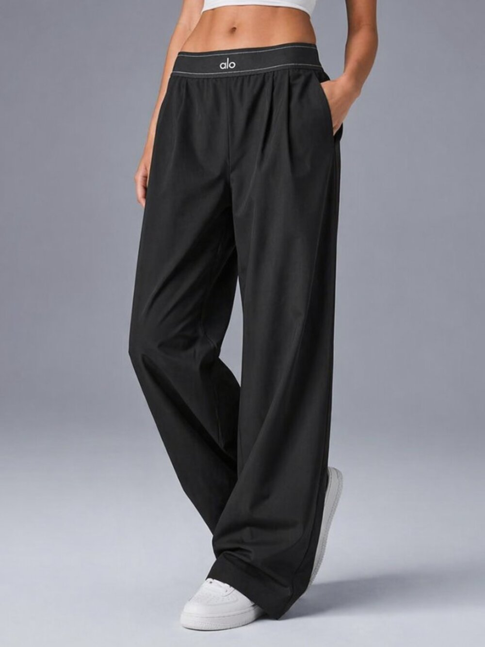 Alo Yoga Suit Up Trouser Black (Regular 30 Inseam) Premium Straight-Leg Trousers - Picture 10 of 10